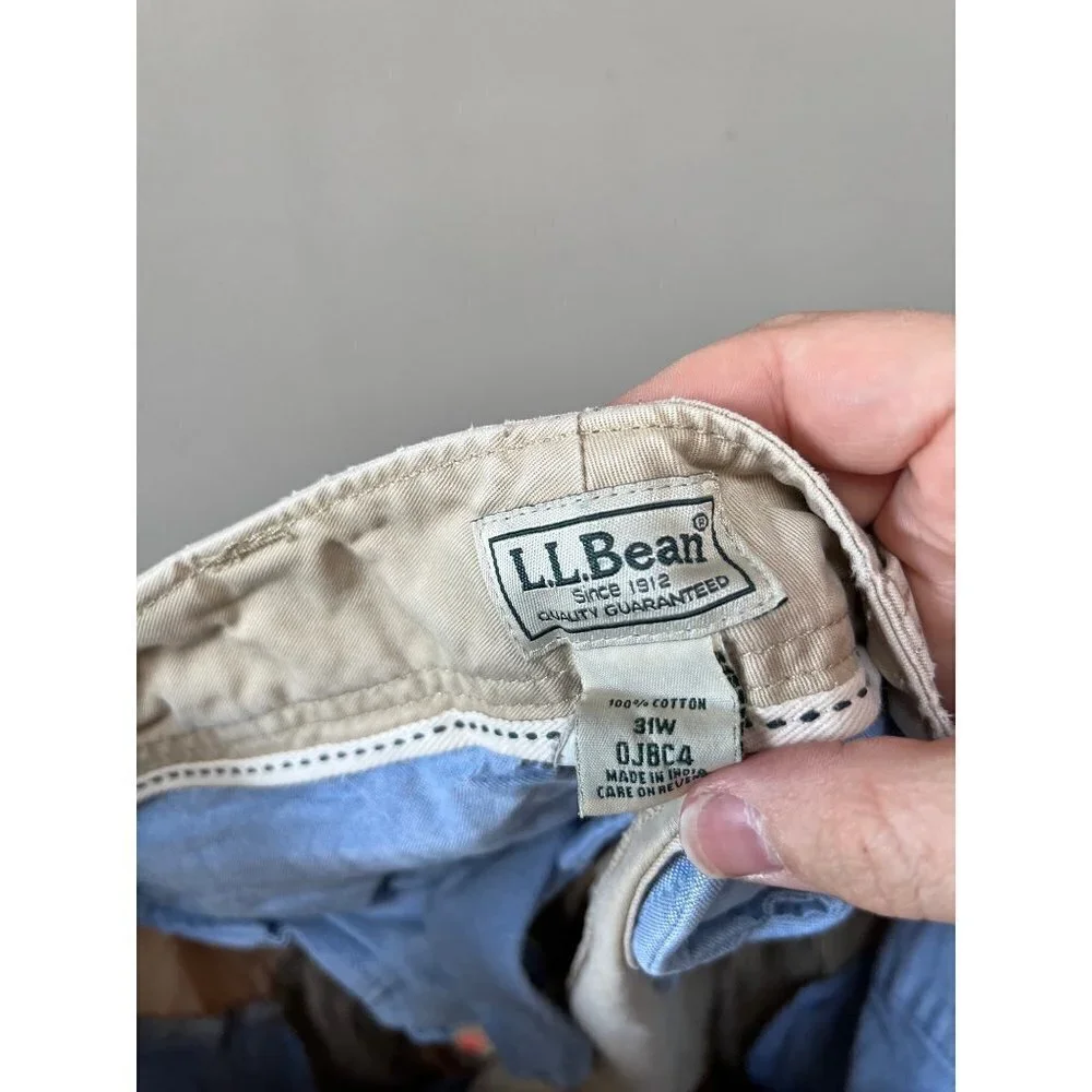 L. L. Bean‎ Khaki Cargo Shorts- Size 31